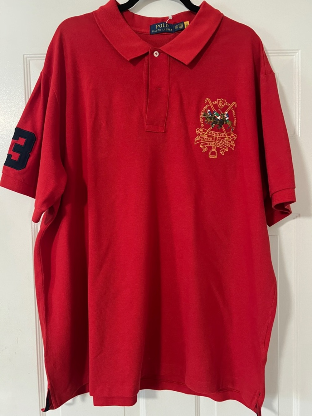 Polo by Ralph Lauren Red Embroidered Crest Short-Sleeve Polo